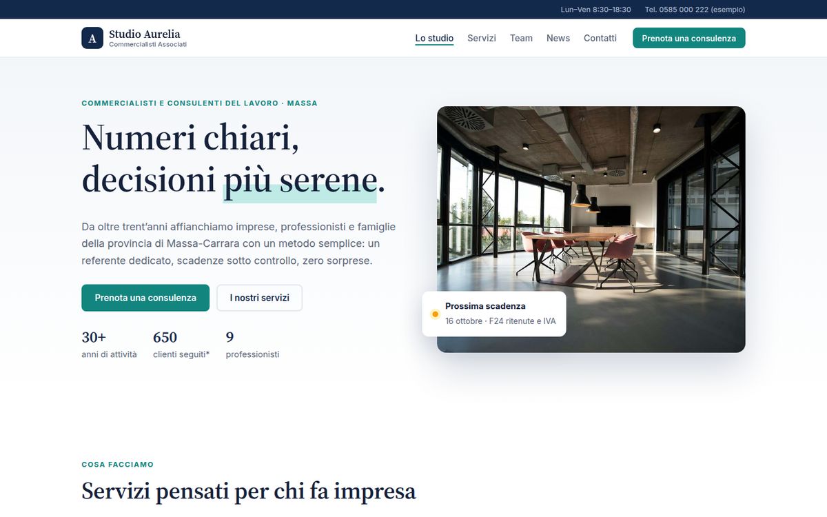 Anteprima della demo Studio Aurelia