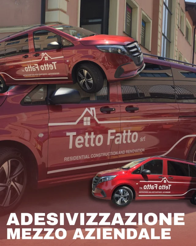 Adesivizzazione mezzo aziendale – Tetto Fatto – GOU Pubblicità