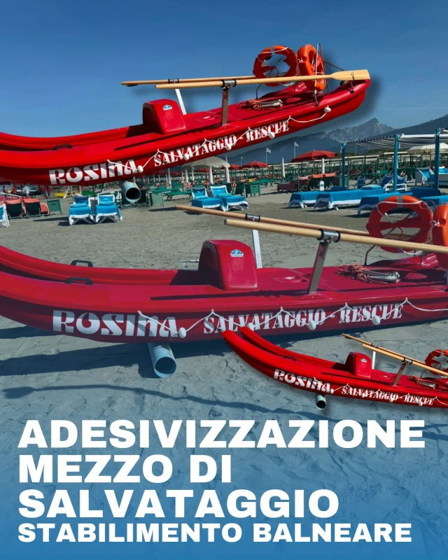 Adesivizzazione mezzo di salvataggio per stabilimento balneare – GOU Pubblicità
