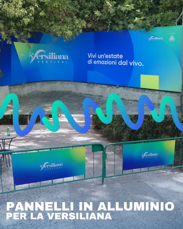 Pannelli in alluminio per evento La Versiliana – GOU Pubblicità