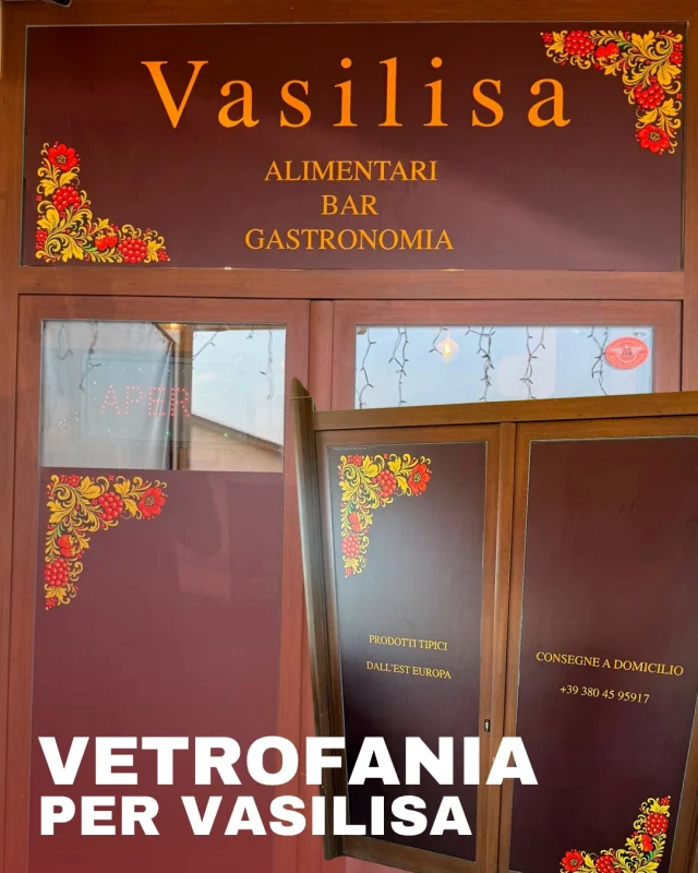 Vetrofania per Vasilisa – GOU Pubblicità
