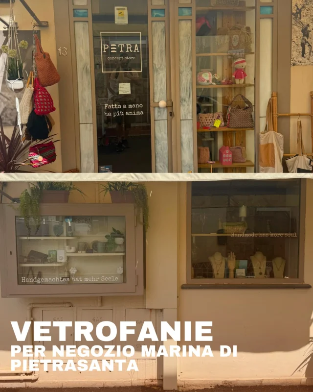Vetrofanie per negozio a Marina di Pietrasanta – GOU Pubblicità